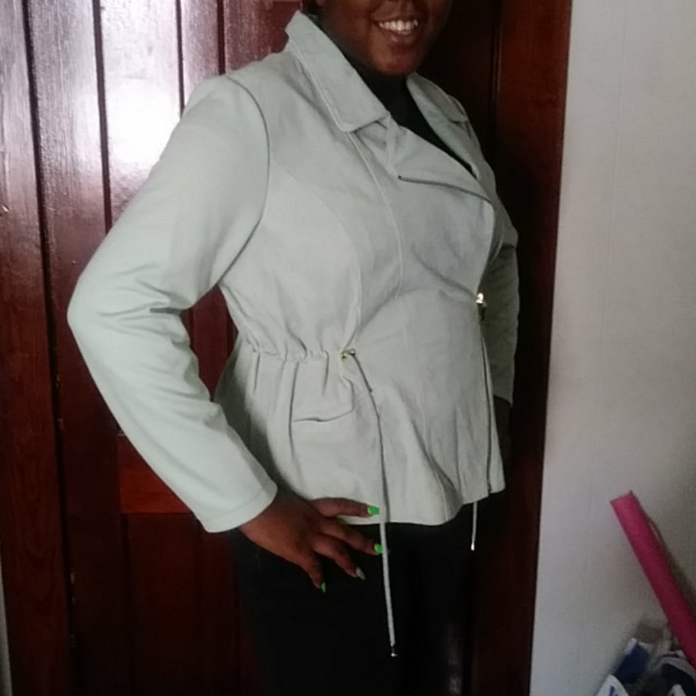 Mint green suede Iman jacket